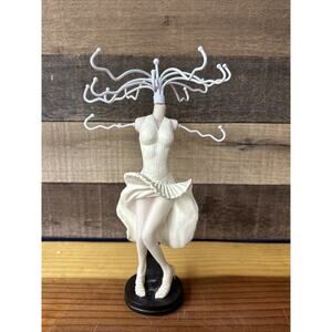 Marilyn Monroe Dress Blowing Up Resin Jewelry Display Stand 11” Tall -flaw